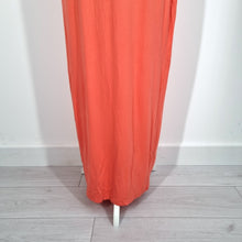 Load image into Gallery viewer, M&amp;S Maxi T-Shirt Dress Coral UK 16 Short Sleeves Stretch Viscose Casual Relaxed
