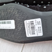 Load image into Gallery viewer, Vicenza Anthropologie Ballet Flats UK 3 Studded Black Square Toe Suede EU36
