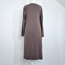 Load image into Gallery viewer, Oska Dress Midi Jersey Lagenlook Light Brown Long Sleeves Tunic Size 4 UK 16 18
