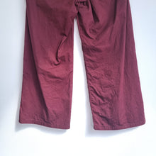 Load image into Gallery viewer, Toast Trousers Burgundy Wide Leg 10 Crop High Rise Cotton Marked Side Buttons
