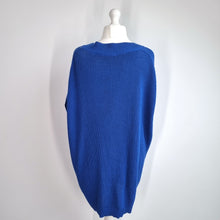 Load image into Gallery viewer, Live Unlimited Knitted Vest UK24 NEW Royal Blue 100% Cotton Tunic V Neck Chunky
