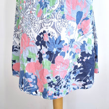 Load image into Gallery viewer, White Stuff Reversible Skirt A Line Blue Floral Print 100% Cotton Lined Flare 12
