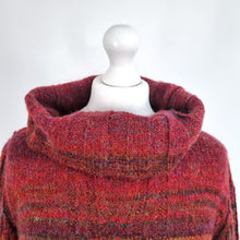 Load image into Gallery viewer, Joe Browns Jumper Dress Skater Roll Neck Chunky Knit Red Sweater Winter Mini 14
