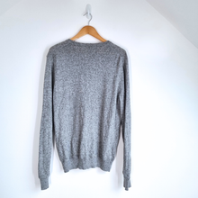 Load image into Gallery viewer, Paul Costelloe Jumper Grey Medium Black Label Merino Wool Silk Speckled Mens
