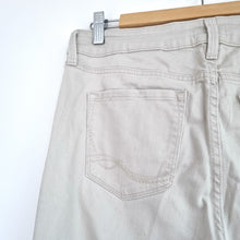 Load image into Gallery viewer, NYDJ Skinny Jeans Beige UK 12 Cream Mid Rise Stretch Slimming Trousers Repair
