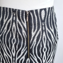 Load image into Gallery viewer, Next Mini Skirt Zebra UK 14 Black White Print Animal Office Party Lined Work
