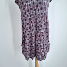 Load image into Gallery viewer, White Stuff Tunic Top Burgundy UK 16 Polka Dot Pockets Jersey 100% Cotton Scoop
