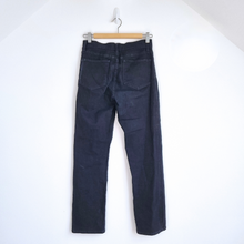 Load image into Gallery viewer, NYDJ Jeans Black Straight Leg Slimming Stretch Mid Rise Pockets UK10 US6 Petite
