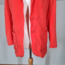 Load image into Gallery viewer, Joseph Boyfriend Blazer 100% Silk Coral Orange Lined Oversized Work Office 10
