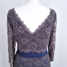 Load image into Gallery viewer, NEW Boden Lace Dress Occasion Cocktail Grey Navy Wedding Guest Lined Party 10 R
