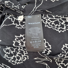 Load image into Gallery viewer, Whistles Dress Pockets Black White Floral Print Tunic Shift Oversized Small
