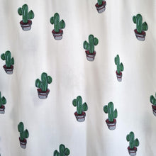 Load image into Gallery viewer, Ahimsa Bali Shirt Cactus Print Men&#39;s White Short Sleeves Casual Festival Large
