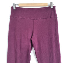 Load image into Gallery viewer, BAM Bamboo Clothing Leggings UK 14 Burgundy Purple Yoga Lounge Active Stretch
