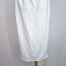 Load image into Gallery viewer, Zara White Mini Dress NEW Grecian Shoulders Pads Tunic Sleeveless Medium Lined
