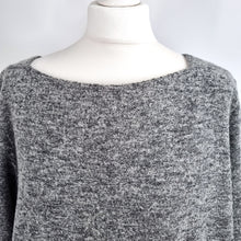 Load image into Gallery viewer, Toast Dress Tunic Wool Blend Sweater Mini Shift Tweed Grey Pocket Lagenlook 14
