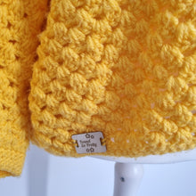 Load image into Gallery viewer, Handmade Crochet Jumper Yellow Oversized Chunky Knit Granny Long Sleeve L to XXL
