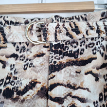 Load image into Gallery viewer, River Island Paperbag Trousers Size 18 Mixed Animal Prints High Rise Cotton Belt
