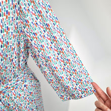 Load image into Gallery viewer, Country Collection Shirt Dress UK 14 Midi Belted Abstract Print Pockets Cotton
