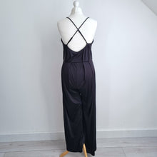 Load image into Gallery viewer, Miss Selfridge Jumpsuit Black UK 10 Wide Leg Strappy Crisscross Evening Party
