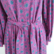 Load image into Gallery viewer, Vintage Laura Ashley Dress Pockets Button Pink Belted 100% Cotton Cottagecore 12
