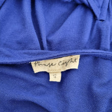 Load image into Gallery viewer, Phase Eight Peplum Blouse UK 18 Royal Blue Ruched Stretch Top Smart Casual Work
