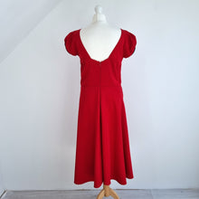 Load image into Gallery viewer, Lindy Bop Dress Red  Midi A Line Occasion Party Retro Rockabilly 50s Stretch 14
