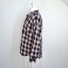Load image into Gallery viewer, Next Checked Shirt Plaid UK 20 100% Cotton Blouse Black Red Lumberjack Tunic
