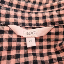Load image into Gallery viewer, Next Checked Shirt Pink Black UK 20 Plaid Flannel 100% Cotton Lumberjack Blouse
