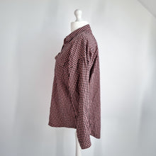 Load image into Gallery viewer, Next Checked Shirt Pink Black UK 20 Plaid Flannel 100% Cotton Lumberjack Blouse
