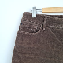 Load image into Gallery viewer, NYDJ Brown Corduroy Jeans Trousers Straight Leg  Size UK 14 Stretch Cotton
