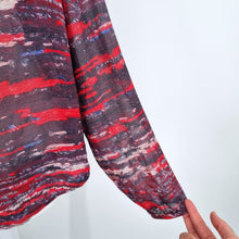 Load image into Gallery viewer, Isabel Marant x H&amp;M Blouse 100% Silk Size 14Y+ UK 8 10 Abstract Studded Peasant
