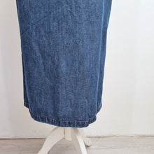Load image into Gallery viewer, Vintage St Michael Skirt Denim 22 Fits 18 20 Midi Blue M&amp;S 80s 90s Jeans Cotton
