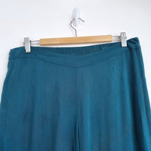 Load image into Gallery viewer, Nomads Trousers Wide Leg Dark Green 14 Palazzo Cheesecloth Casual Relaxed Fit
