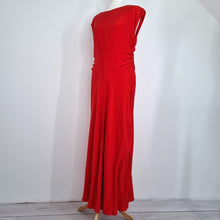 Load image into Gallery viewer, Jigsaw Maxi Dress Red 100% Silk Ruched Occasion Evening Lined  Wedding Guest 14
