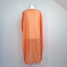 Load image into Gallery viewer, Join Clothes Kaftan Beach Coverup Midi Orange Pockets Muumuu Dress One Size

