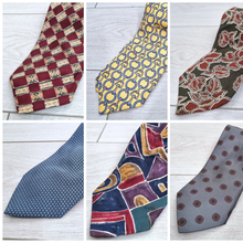 Load image into Gallery viewer, Vintage Silk Ties Bundle x6 100% Silk Mens Retro Geometric Work St Michael Lot
