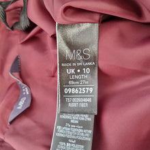 Load image into Gallery viewer, M&amp;S Collection Pencil Skirt Red Wool Blend UK 10 Knee Length Smart Work Russet

