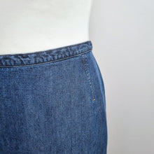Load image into Gallery viewer, Vintage St Michael Skirt Denim 22 Fits 18 20 Midi Blue M&amp;S 80s 90s Jeans Cotton
