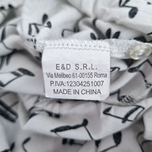 Load image into Gallery viewer, Musical Notes Print Shirt XXL White 100% Cotton Button Up E&amp;D Novelty Blouse
