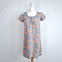 Load image into Gallery viewer, Seasalt Cornwall Scenic Dress 100% Linen Tunic Grey Pastel Short Floral Size 10
