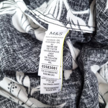 Load image into Gallery viewer, M&amp;S Hawaiian Shirt Men&#39;s Linen Cotton Black Aloha Regular Fit Short Sleeve 3XL
