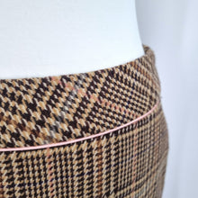 Load image into Gallery viewer, Vintage Kookai Mini Skirt UK 10 Y2K Heritage Check Wool Brown Traitors Claudia
