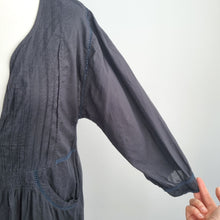 Load image into Gallery viewer, Day Birger et Mikkelsen Dress UK 12 Black 100% Cotton Boho Casual Deep V Pockets
