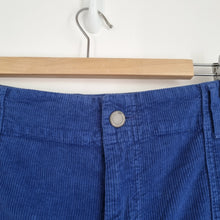 Load image into Gallery viewer, Oliver Bonas Corduroy Trousers 18 20 NEW Wide Leg Cropped Pockets Blue RRP £65
