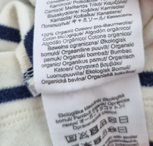 Load image into Gallery viewer, Celtic &amp; Co T-Shirt Dress Striped UK 8 Cream Navy Breton 100% Cotton Pockets
