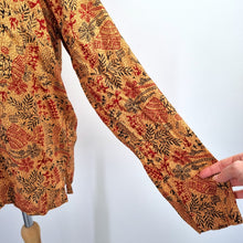 Load image into Gallery viewer, Handmade Indian Block Print Tunic Top Medium Natural Dye Cotton Boho Long Sleeve
