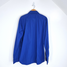 Load image into Gallery viewer, Vivienne Westwood Mens Shirt Royal Blue Long Sleeves Embroidered Logo Cotton 54
