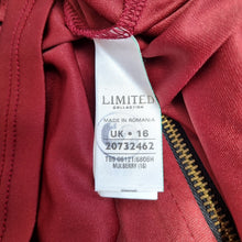 Load image into Gallery viewer, M&amp;S Lace Pencil Skirt Midi UK 16 Burgundy Limited Collection Mulberry Lined Zip
