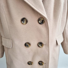 Load image into Gallery viewer, BM Collection Pea Coat UK 24  Beige Double Breasted Smart Camel Style Jacket
