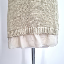 Load image into Gallery viewer, Next Knitted Vest Top Beige Medium Layered Hem Cami Bow Blouse Natural V Neck
